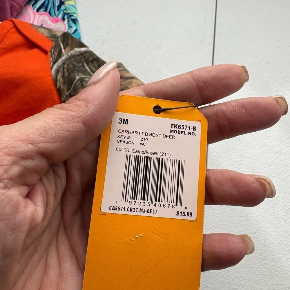 Carhartt Orange and‎ Camouflage Baby Bodysuit